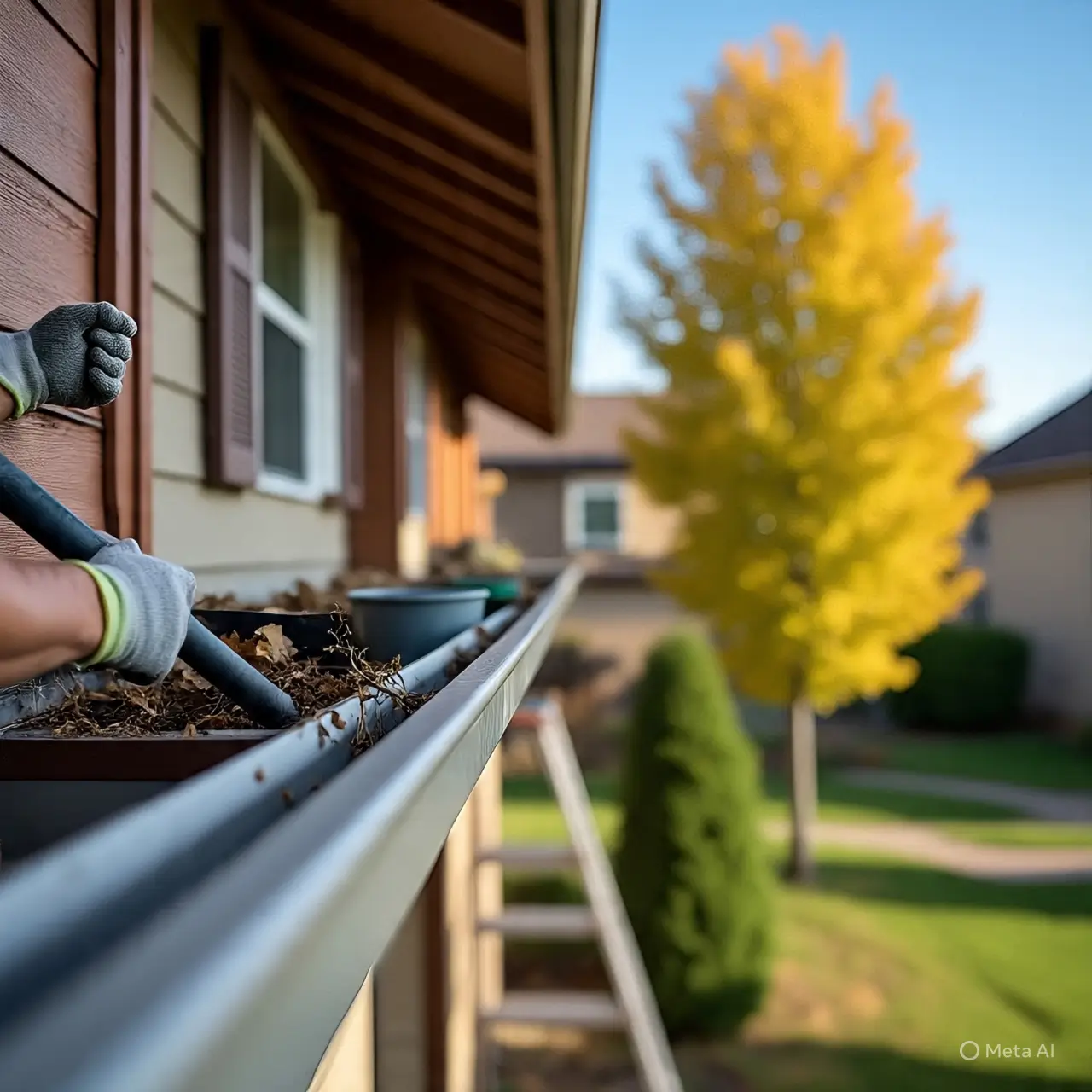 Gutter cleaning and brightening in Fort Collins and Lakewood, Colorado – remove clogs, restore shine, and improve drainage.